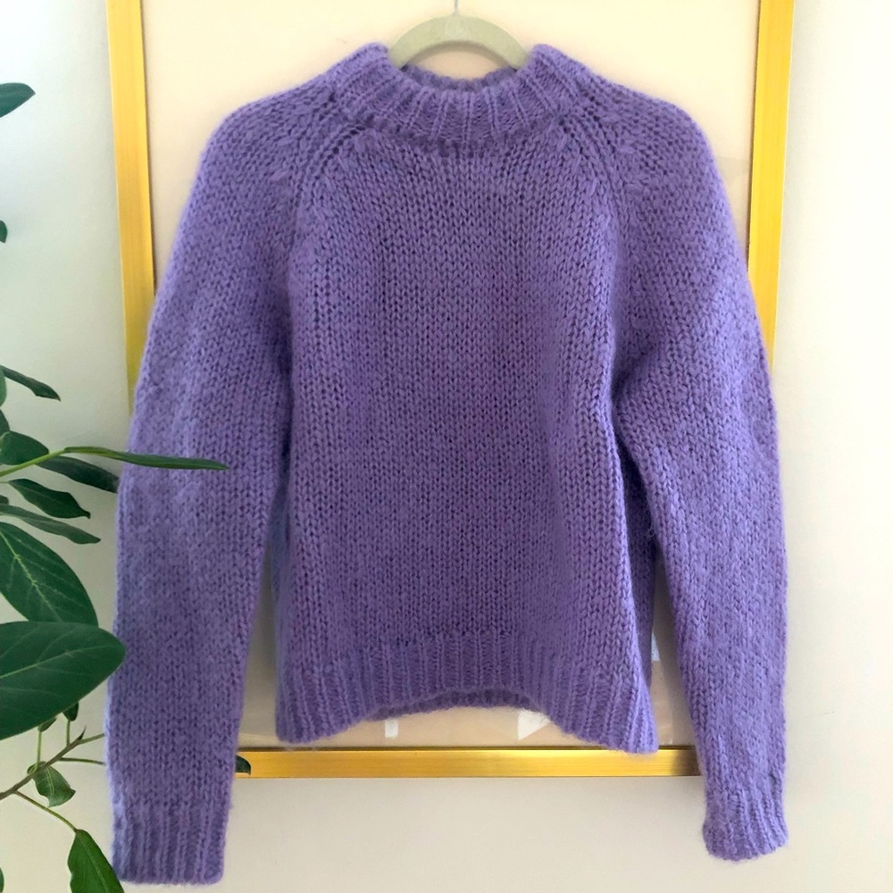 Samsoe x Samsoe light purple heavy knit sweater